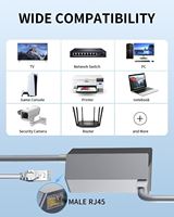 Kit adaptateur Ethernet Starlink Câble Starlink Rectangulaire Satellite Internet V2 pour adaptateur Ethernet Starlink Gen 2