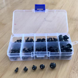 100PCS <span class=keywords><strong>Yeux</strong></span> <span class=keywords><strong>de</strong></span> crochet <span class=keywords><strong>de</strong></span> sécurité en plastique en vrac avec rondelles pour l'artisanat au crochet - Product Image 2