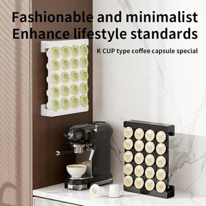 Soporte de pared para 16 cápsulas de café - Instalación dual (con clavos y adhesivo), almacenamiento que ahorra espacio para cápsulas Nescafé <span class=keywords><strong>Dolce</strong></span> <span class=keywords><strong>Gusto</strong></span> - Product Image 2