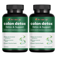 Complément Détoxifiant pour le Nettoyage du Côlon, Nettoyant Intestinal avec Feuille de Séné, Cascara Sagrada, Psyllium Husk