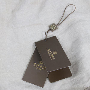 Tùy chỉnh thiết kế in ấn hangtag Logo may dập nổi treo thẻ quần áo Nâu đu treo <span class=keywords><strong>tag</strong></span> nhãn - Product Image 3
