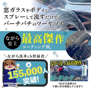 NAGARA CARWASH <b>Silicone</b>-Based Car Care Cleaning Product with Strong Water Repellency <b>Beading</b> Type Coating Agent (Japan) - Product Image 3