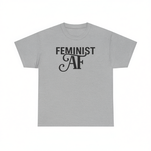 T-shirt Feminist AF grigia unisex, maglietta promozionale - Product Image 2
