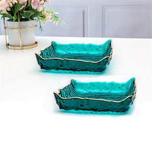 Ciotola di frutta quadrata creativa moderna in vetro per soggiorno/decorazione - Product Image 5