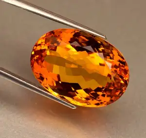 Citrino amarillo dorado certificado Natural, piedra preciosa suelta de 23,85 Ct para uso en joyería, joyería de excelente corte, piedra preciosa, cuarzo amarillo