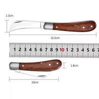 Couteau pliant EDC à double lame personnalisable pour greffage et bouturage de jardinage, couteau de greffage cutané pour jardinier