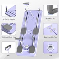 Planche abdominale multifonctionnelle pliable en PP, rouleau d'exercice abdominal portable pour hommes et femmes, équipement de fitness à domicile