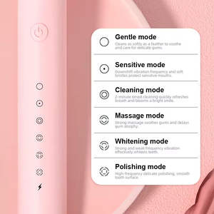 Cepillo de Dientes Sónico Eléctrico Recargable para Adultos, Resistente al Agua IPX7, Juego de 4 Piezas con 6 Modos, Cerdas Suaves, Empaque Personalizable - Product Image 2