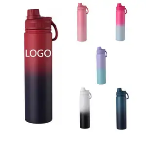 CUPPARK 24oz Stainless Steel Thermos Cup Keep Cold Water 12 Hours Children Sport Thermos With Straw