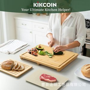 Planche à fromage en bois massif avec plateaux extensibles pour servir et couper, usage en cuisine - Product Image 3