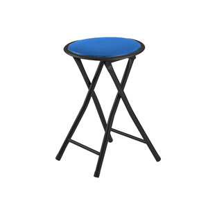 Portable Folding <b>Stool</b> Metal Leather <b>Seat</b> Home Use Minimalist Design Foldable Chair For Dorm Study Leisure Dining - Product Image 4