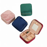 Mini boîte à bijoux, emballage pour bagues, emballage personnalisé pour bijoux, organisateur de bijoux, boîte à bagues, organisateur de colliers en velours de luxe