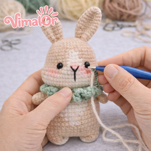 Support OEM/ODM Cute Rabbit DIY Cotton Yarn Material Kit Beginners Learners Crochet Kit