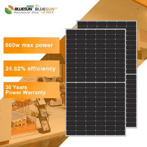 Paneles Solares Bluesun de 660w en Oferta para Uso Doméstico y Comercial, Paneles Fotovoltaicos Bifaciales con Tecnología Topcorn Tipo N - Product Image 2