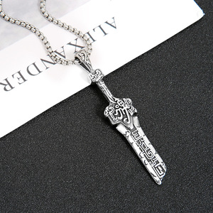 Yunnique – collier avec pendentif épée en acier inoxydable, bijoux unisexes à la mode, Design géométrique, JD215 - Product Image 2