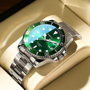 1Customized Luxury Stainless Steel Miyota <b>Automatic</b> Mechanical Water Resistant <b>Chronograph</b> Men's Watch Pointer Dial 20mm Band - Product Image 2