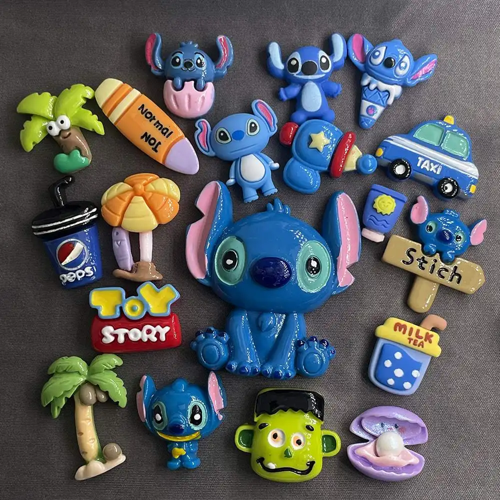 Stitch Resin Charms Summer Blue Sea Mini Large Monster Diy Decoration for Phone Case