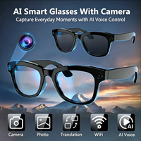 Lunettes intelligentes T200C avec reconnaissance d'objets par IA, caméra vidéo 4K, appels sans fil, lentilles électrochromiques, traduction en temps réel