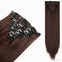 Extensions de cheveux naturels de qualité supérieure, 100% cheveux Remy, vente en gros, extensions à clips en cheveux vierges bruts naturels