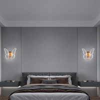 Lampe murale LED papillon, design pour chambre à coucher, couloir, décoration murale, lumière pour chambre à coucher, salon, salle à manger