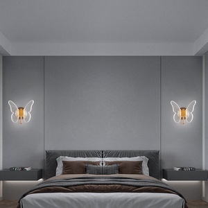 Lampe murale LED papillon, <span class=keywords><strong>design</strong></span> pour chambre à coucher, couloir, décoration murale, lumière pour chambre à coucher, salon, salle à manger - Product Image 4