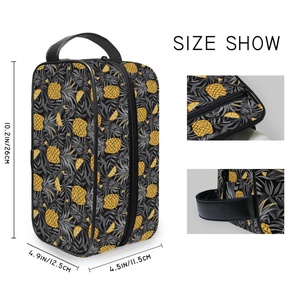 Sac de toilette imperméable à double fermeture éclair, grande capacité, portable, design ananas, prix abordable, logo personnalisé - Product Image 4