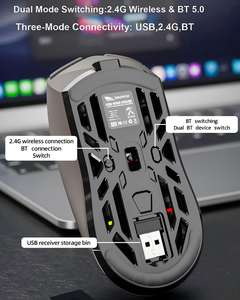 Meilleure vente de <span class=keywords><strong>souris</strong></span> optique sans fil Tri-mode Connectivity Bt <span class=keywords><strong>Gamer</strong></span> <span class=keywords><strong>Souris</strong></span> d'ordinateur <span class=keywords><strong>Souris</strong></span> de jeu mécanique pondérée programmable - Product Image 3