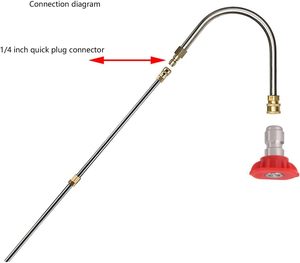 4000psi in acciaio inox ottone idropulitrice prolunga la spina di collegamento rapido asta curva da 1/4 pollici <span class=keywords><strong>per</strong></span> la <span class=keywords><strong>pulizia</strong></span> dell'auto - Product Image 3