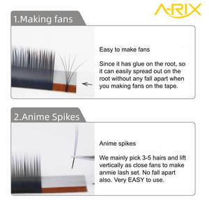 A-RIX นวัตกรรมแผ่นแม่แบบสำเร็จรูปที่ช่วยลดเวลาในการต่อขนตาอนิเมะได้อย่างมาก  3 ความยาวผสมผสานเป็นธรรมชาติ - Product Image 5