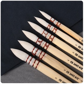 Beaux-arts <span class=keywords><strong>aquarelle</strong></span> peinture à l'huile brosse <span class=keywords><strong>mouton</strong></span> cheveux laine tête ronde acrylique stylo vadrouille brosse - Product Image 2