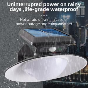 Solar <b>Led</b> Outdoor Wall <b>Light</b> <b>With</b> <b>Motion</b> <b>Sensor</b> Waterproof For Garden Courtyard - Product Image 4