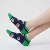Chaussettes courtes en coton unisexes personnalisées de haute qualité, motif fruits et animaux colorés, pour femmes et hommes, style bateau, vente en gros