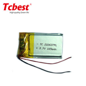 Batería de Polímero de Litio Recargable de 3.7V 165mAh 222637, Paquete de Baterías Li-Po para Auriculares Bluetooth y Dispositivos Inteligentes Vestibles - Product Image 2