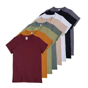 new design high quality 100%cotton loose blank oversized men fit casual t shirt solid color puff print custom t shirt