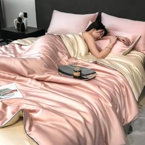 لحاف صيفي من الحرير بلون واحد لحاف تبريد الثلج لحاف حريري بطانية ناعمة باردة للصيف بطانية للسرير - Product Image 6