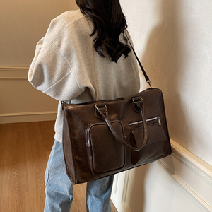 Bolsa de Viaje de Fin de Semana Personalizable con Logotipo, Nueva de Fábrica, con Compartimento para Zapatos, Bolsa Deportiva de PU para Gimnasio - Product Image 2