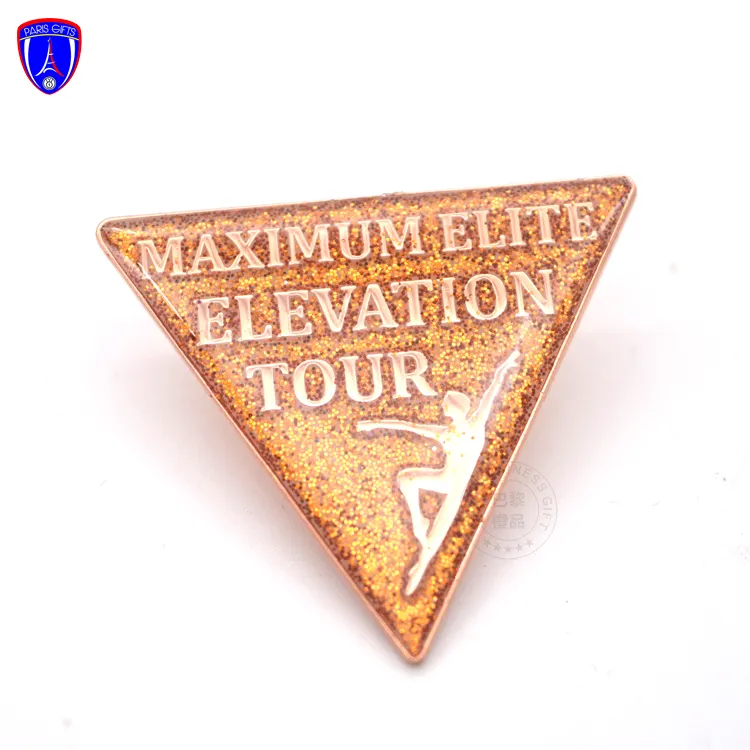 China Custom Triangle shape Decorative Hard Enamel Magnetic enamel pin hard enamel Epoxy Lapel Pins Badge