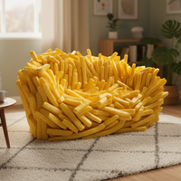 Canapé-lit confortable en forme de frites, siège original sur le thème des en-cas, doux et mignon, pour adultes et enfants, salon, chambre à coucher, meubles de détente