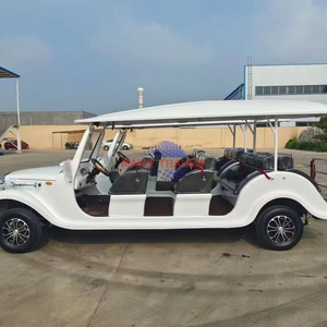 Carrito de Golf Rojo Personalizado de 8 Plazas, 4 Ruedas, Estilo Clásico para Adultos, Autobús y Auto de Turismo de 8 Plazas - Product Image 1