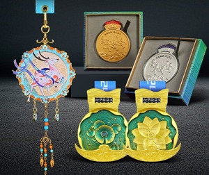 Moderner Sommercamp-Aktivität wettbewerb Ehren medaille Zink legierung abzeichen mit Siebdruck für Sport veranstaltungen National feiertag - Product Image 6