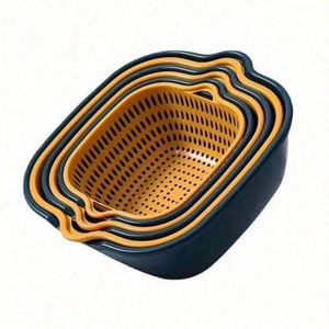 Colador de Cocina de 6 Piezas, Cesta de Drenaje Multifuncional para Lavar y Almacenar Frutas y Verduras, Cesta de Drenaje de Plástico - Product Image 1