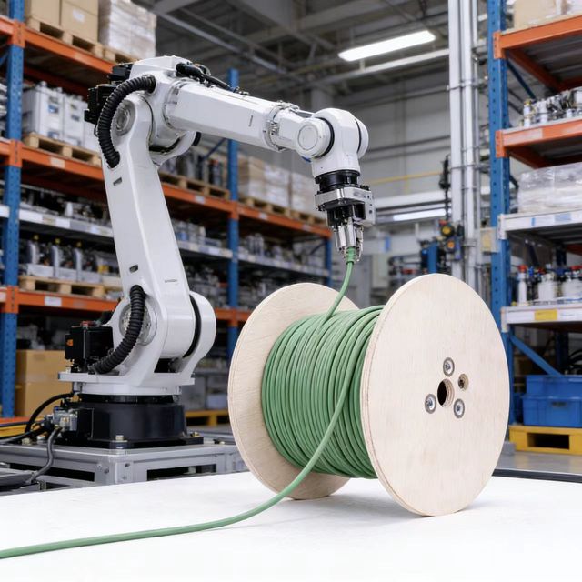 Robot Cable 4 Cores Custom Length Flexible Shielded Signal Power Chain Cable Tinned Copper PUR Insulation for Automation