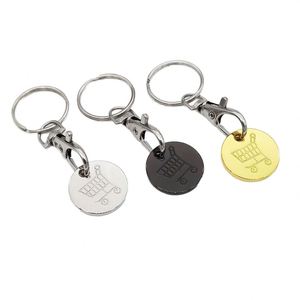 Porte-clés jeton de chariot de courses personnalisé en gros - Product Image 3