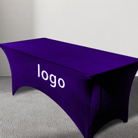 Housse de table ajustée en spandex extensible 4FT 6FT 8FT, nappe rectangulaire élastique pour mariage, banquet, fête, événement, vente en gros