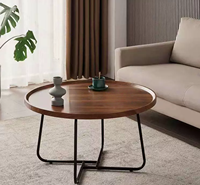 Table basse ronde multifonctionnelle en bois, moderne, créative, légère et pratique, pour salon, chambre, hôtel, bureau