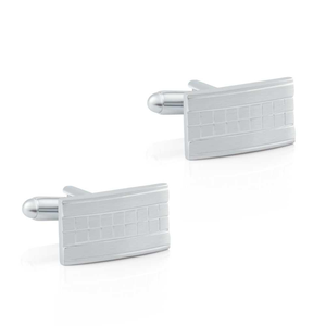 Gemelli da Uomo in Ottone Argentato Semplici ed Eleganti, Accessori per Completo, Gemelli per Feste, Basso MOQ - Product Image 4