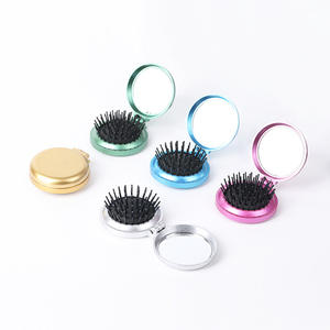 Mixed Procurement Low Price Custom Logo Travel Pocket Hair Brush Mini Portable Air Cushion Massage Comb Integrated <b>Mirror</b> - Product Image 3