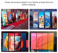 Pantalla LED para Póster Toosen P1.5 P1.8 P2 P2.5, 640x1920mm, Control Wifi USB, Soporte de Pie Móvil, Pantalla LED de Video Publicitaria