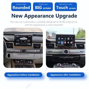 Autoradio 10,25 pouces pour Audi A8 A8L 2011-2017, écran tactile Android dernier cri, GPS, lecteur multimédia vidéo, CarPlay sans fil, Qualcomm - Product Image 4