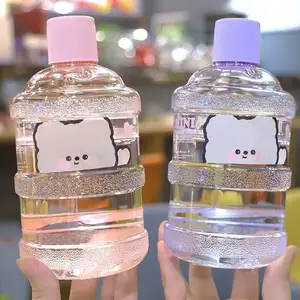 Toptan su içecekleri suyu şişeleri 16Oz 20oz 500ml PET plastik tek kullanımlık süt toplu içecek suyu şişeleri ile kapaklar